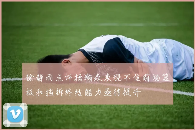 徐静雨点评杨瀚森表现不佳前场篮板和挡拆终结能力亟待提升